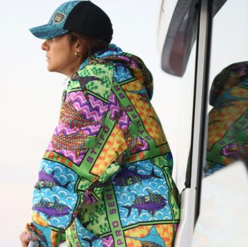 Prime Unisex Kapüşonlu, Uzun Kollu Fish Eye Desenli Sweatshirt