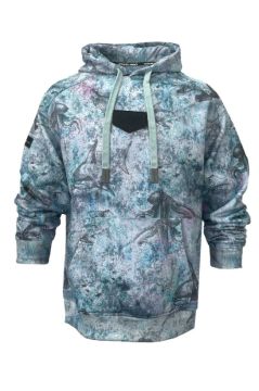 Prime Unisex Kapüşonlu, Uzun Kollu Çekiç Kafa Desenli Açık Mavi Sweatshirt