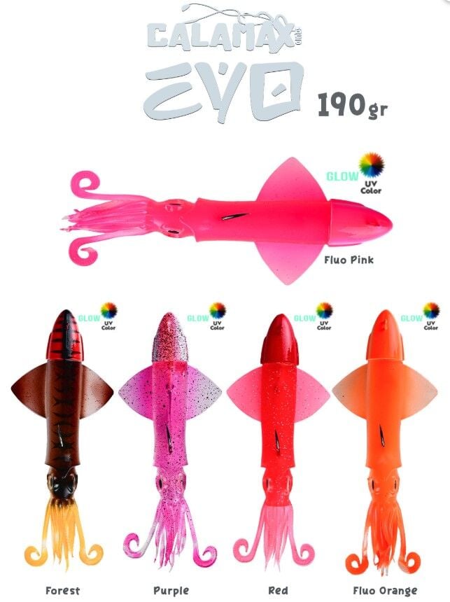 Fujin Calamax EVO 190gr Combo Squid Silikon Yem