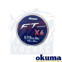 Okuma Ft-*4 Braided Line 150 mt Grey Örgü İp 0,235mm