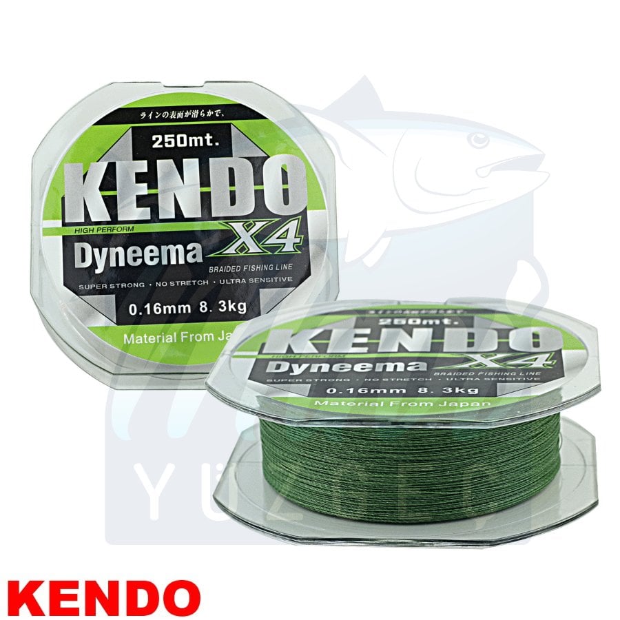 KENDO Dynema 4 Örgü 0.18mm 250mt(Green)