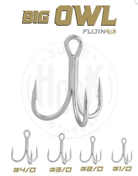 Fujin Big OWL Süper Anti-Rust Üçlü Kanca