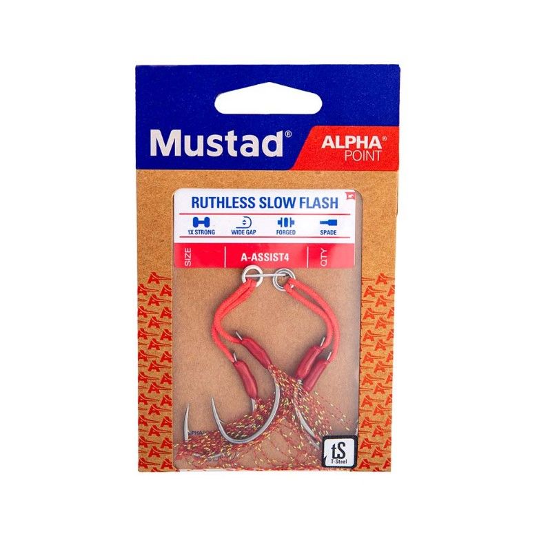 Mustad Alpha Point Ruthless Slow Flash Asist Olta İğnesi A-ASSIST4 2'Li
