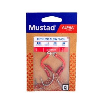 Mustad Alpha Point Ruthless Slow Flash Asist Olta İğnesi A-ASSIST4 2'Li