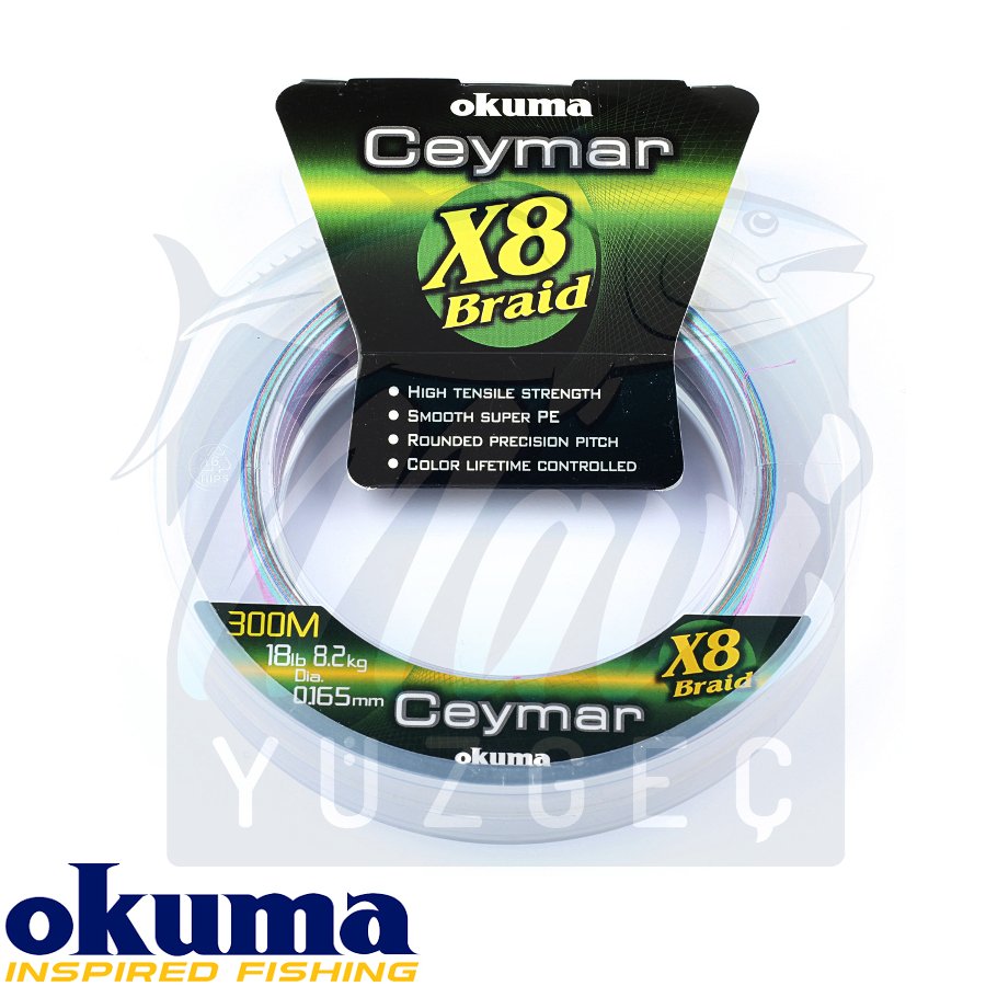 Okuma Ceymar (Multi Color) 0.205mm 300mt 8Kat Örgü İp