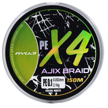 RYUJI AJIX BRAID 4X,150M, 0.05MM WHITE İP MİSİNA