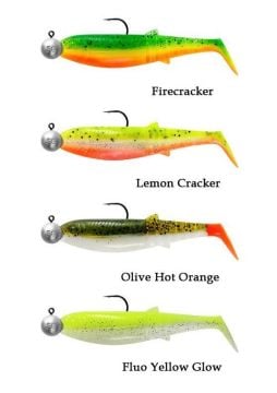 Savage Gear Cannibal Shad 12.5cm 20gr+12.5gr #5/0 Dark Water 4+4 Adet Sahte Balık