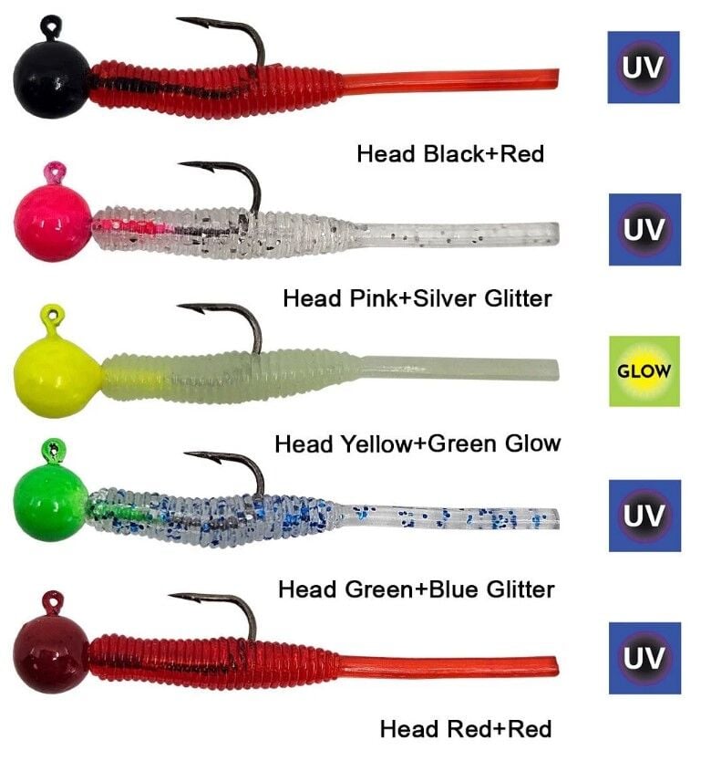Kendo Hook Worm Jighead+Lrf Silikonu 2gr+4.5cm 5 Adet