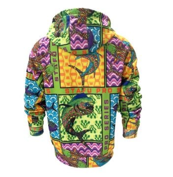 Jedi Unisex Fermuarlı, Kapüşonlu Fish Eye Desenli Sweatshirt