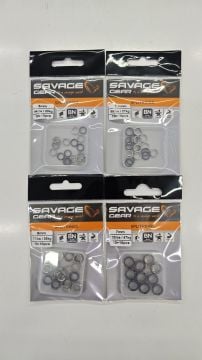 Savage Gear Split ring SS+BLN 10+10