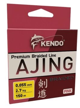 Kendo Ajing Premium Braided Line Pink 150m Örgü İp