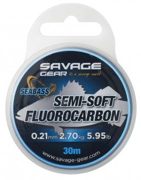 Savage Gear Semi-Soft Fluorocarbon Seabass 30 M Clear 0.29 MM 4.79 KG 10.56 LB