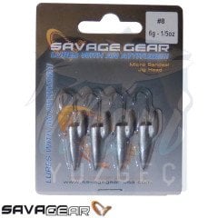 Savage Gear LRF Micro Sandeel Jigghead 6g #8 4pcs