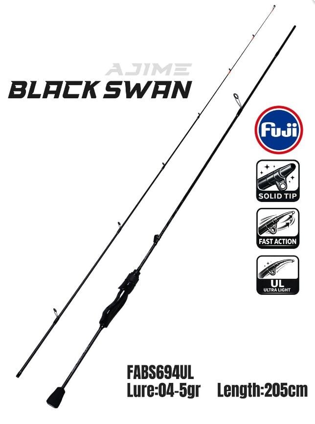 Fujin Ajime Black Swan 205cm 04-5gr Aji LRF Kamışı