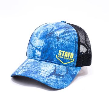 North Cap Unisex Marlin Mania Desenli Mavi Şapka Neon Yellow