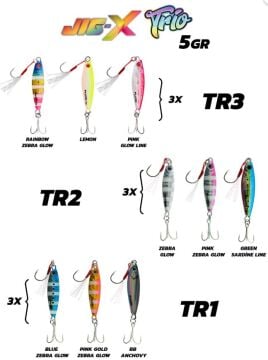 Fujin Jig-X Trio 3lü Micro Jig 5gr