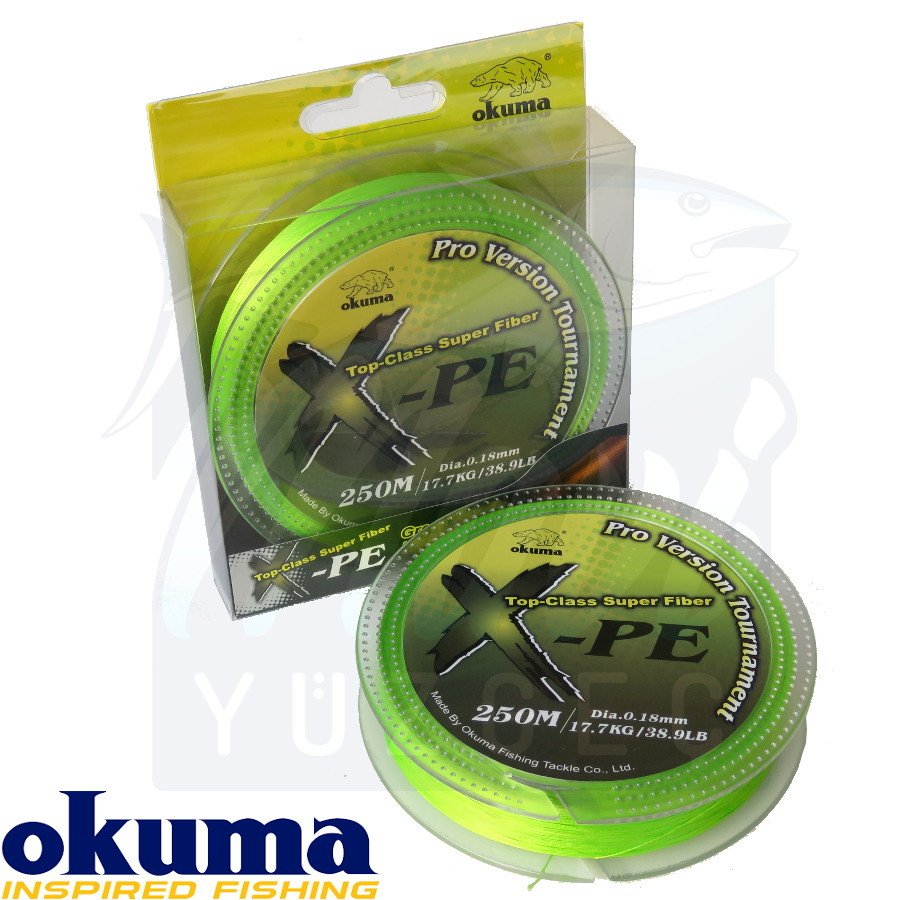 Okuma 0.15mm 15.7kg X-PE Dynema 8 Örgü 250mt