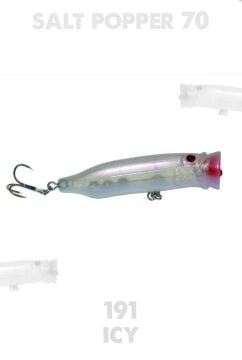 Fujin Salt Popper 70mm 9.5gr Su Üstü Maket Balık #191 Icy