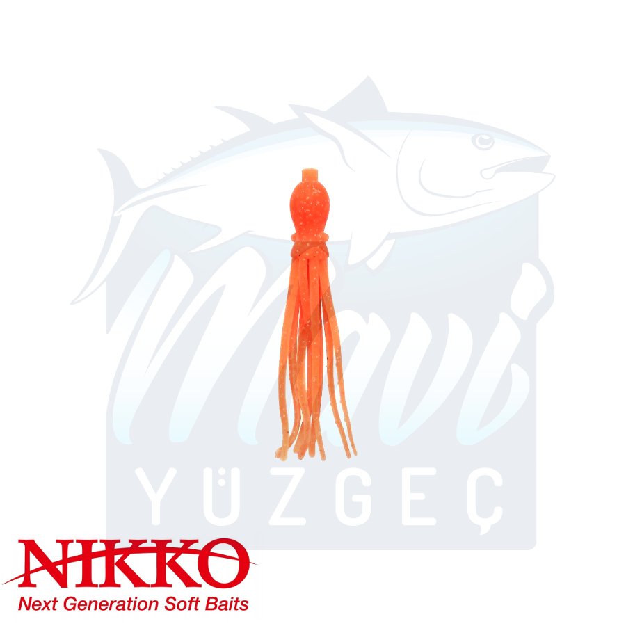 Nikko Octopus 38mm Silikon Yem UV ORANGE 483