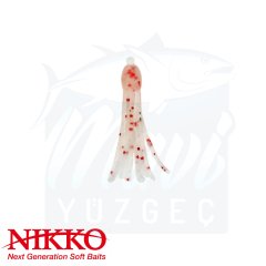 Nikko Octopus 38mm Silikon Yem UV RED GLITTER 485