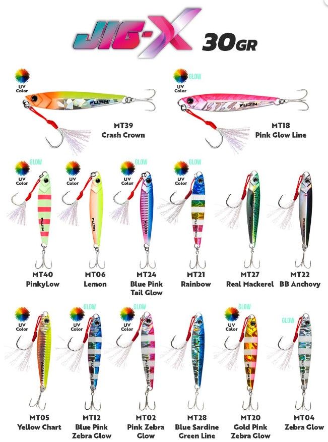 Fujin Jig-X 30gr Light Jigging jig Yem