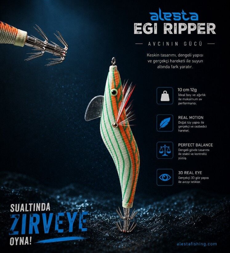 EGI RIPPER #2.5 X6752 10CM 12G Beyaz/Turuncu