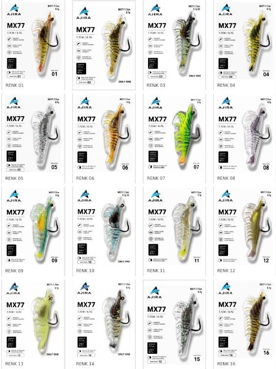 AJIRA MX77 – Silikon Karides Yem Serisi