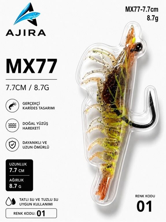 AJIRA MX77 – Silikon Karides Yem Serisi 01