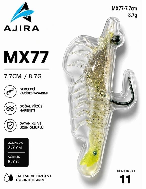 AJIRA MX77 – Silikon Karides Yem Serisi 11