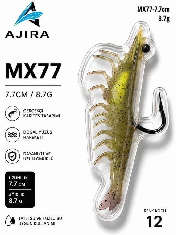 AJIRA MX77 – Silikon Karides Yem Serisi 12