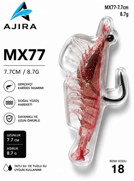 AJIRA MX77 – Silikon Karides Yem Serisi 18