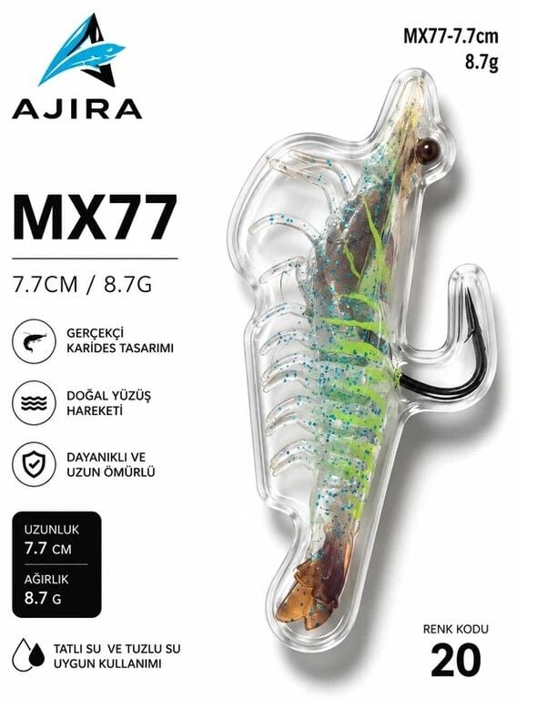 AJIRA MX77 – Silikon Karides Yem Serisi 20