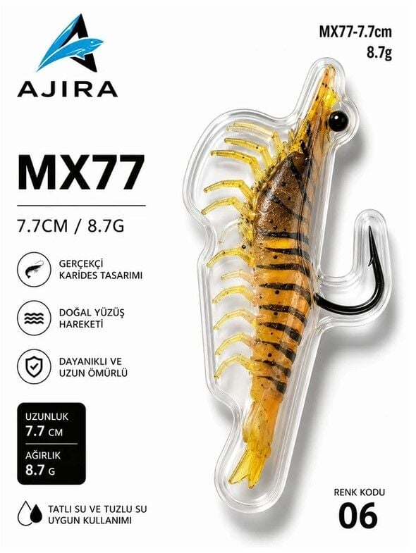 AJIRA MX77 – Silikon Karides Yem Serisi 06