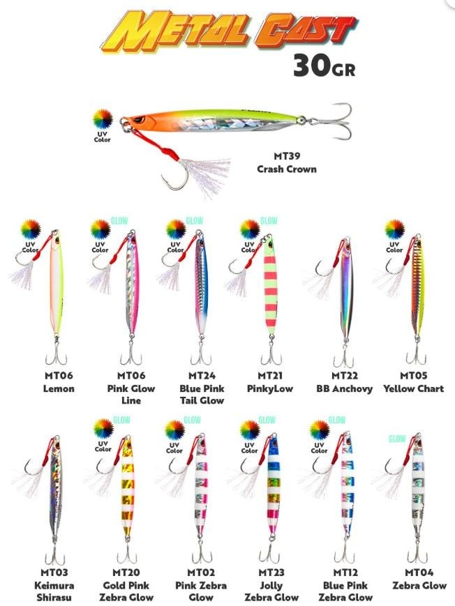 Fujin Metal Cast 30gr Shore Jig Metal Yem