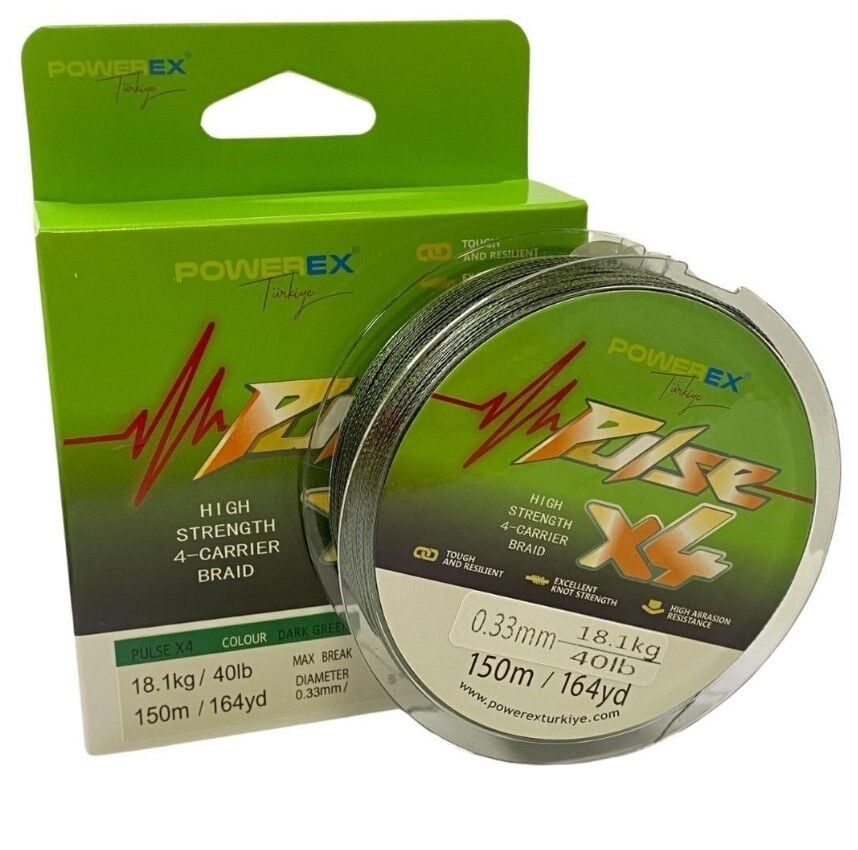 Powerex Pulse 4 örgü 150m. Dark Green