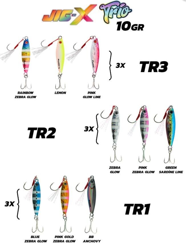 Fujin Jig-X Trio 3lü Micro Jig 10gr