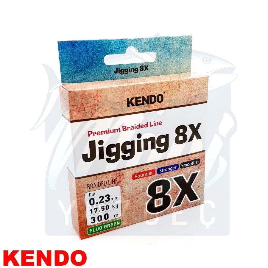 Kendo Jigging 8X Flash 300 mt Örgü İp (FLUO GREEN) 0,16mm