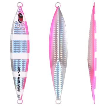RYUJI CROWN JIG 200GR SLOW JIG Pink Zebra Glow