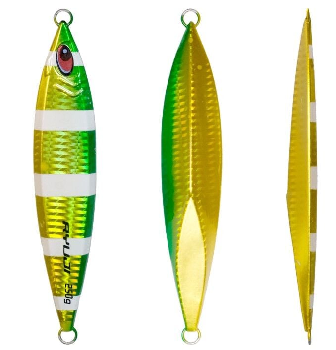 RYUJI CROWN JIG 200GR SLOW JIG Green Zebra Glow