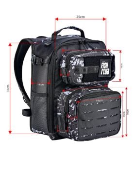 Fujin ProAji Back Pack Black Camo Balıkçı Sırt Çantası