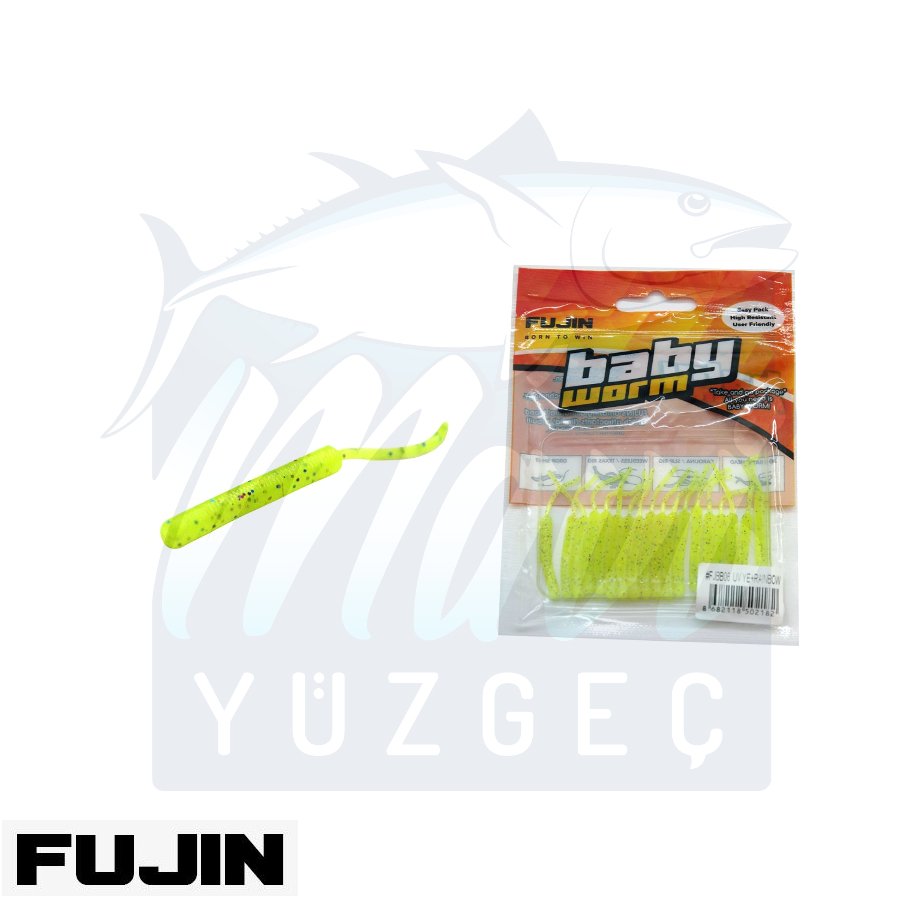 Fujin Baby Worm 5.2 cm Floating LRF Silikonu Fujin Baby Worm 5.2 cm Floating LRF Silikonu FJBB06-Yellow