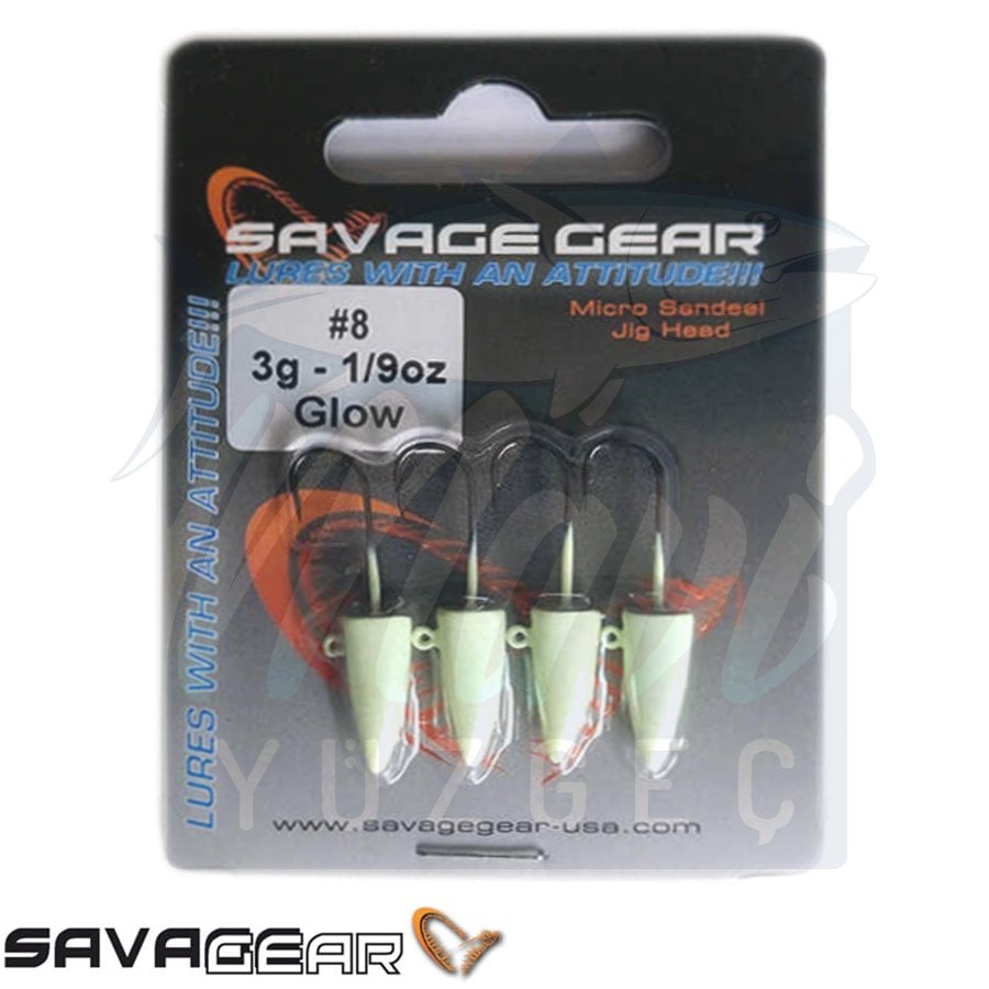 Savage Gear LRF Micro Sandeel JigHead (GLOW)