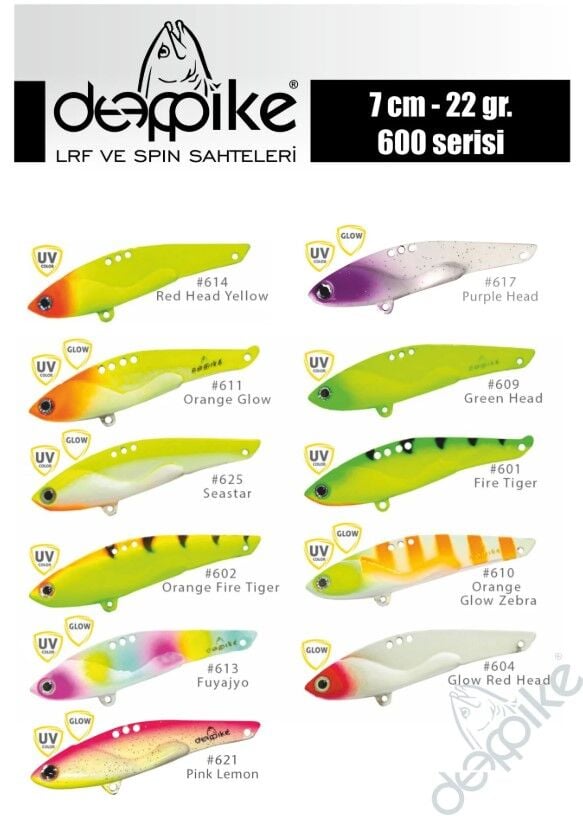 Deepvib 600 Vibrasyon Yem Serisi 22gr UV Glow Color