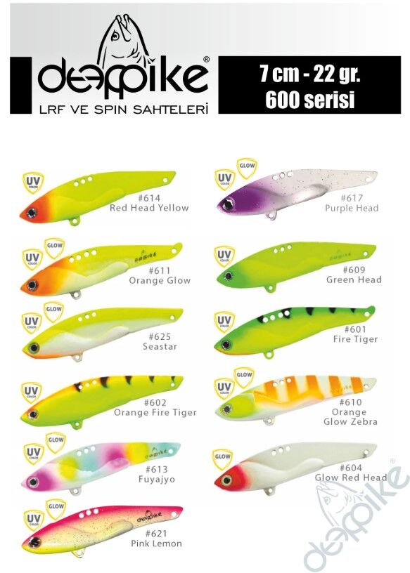 Deepvib 600 Vibrasyon Yem Serisi 22gr UV Glow Color