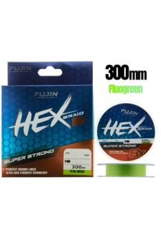 Fujin Hex Braid 8x 300mt Fluo Green PE İp Misina