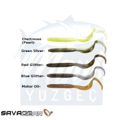 Savage gear LB Rib Worm 90 mm 10 Adet Suni Yem