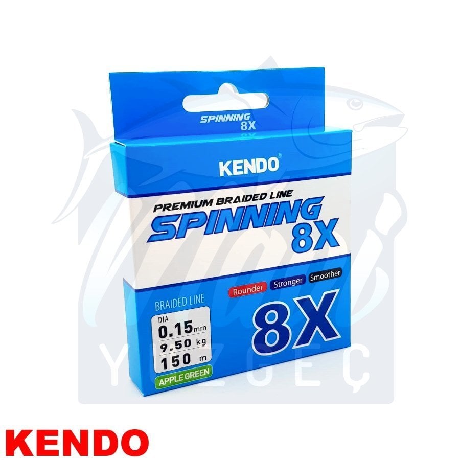 Kendo Spınnıng 8X Fıghtıng 150mt Örgü ip (Apple Green) 0,13mm