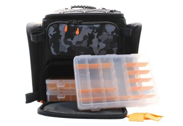Fujin Black Camo Back Pack - Balıkçı Sırt Çantası