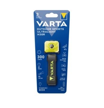 Varta 18631201401 Outdoor Sports Ultralight H30R Sarı Şarjlı Kafa Feneri
