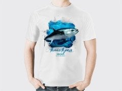 0 Yaka Orkinos Baskılı T-shirt - Beyaz